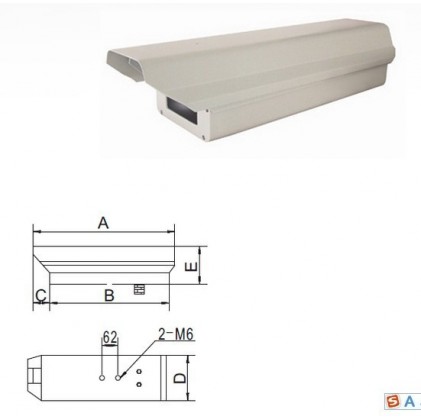 Boitier de protection extérieur IP66 avec chauffage et essuie-glace pour caméra