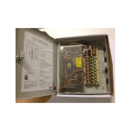Boitier electrique entrée 110-220V, 9 sorties 12 V 10A