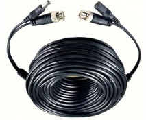 Câble de 10m pour caméra de vidéo-surveillance fiche bnc coaxial + alimentation