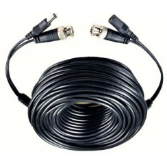 Câble de 50 m pour caméra de vidéo-surveillance fiche bnc coaxial + alimentation