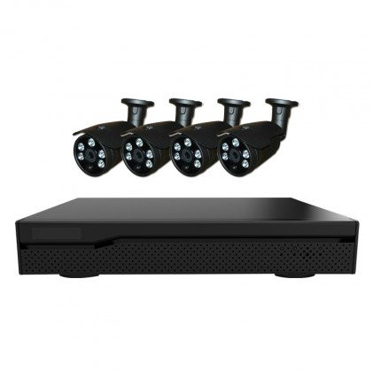 Système vidéosurveillance NVR 6 canaux + 4 caméras flash 1MP / CPL