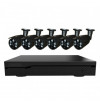 Système vidéosurveillance NVR 6 canaux + 6 caméras flash 1MP / CPL