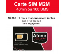 Carte SIM M2M 40min ou 100 SMS