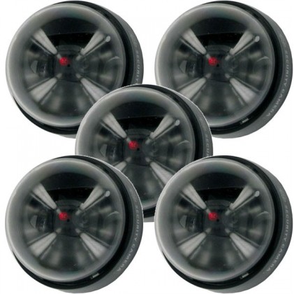 Lot de 5 caméras factice Dome noir