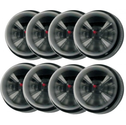 Lot de 8 caméras factice Dome noir