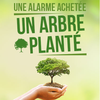 1 alarme achetée, 1 arbre planté