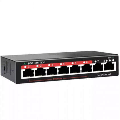 Switch POE 6 caméras 10/100 Mbps