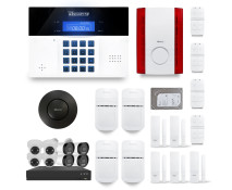 Ensemble XVR enregistreur 8 canaux + Alarme sans fil DNBi 4 à 5 pièces sirène extérieure et détecteurs de fumée + Dd 500GB