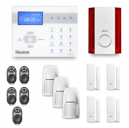 Système d'alarme maison sans fil compatible Box internet et GSM ICE-B1