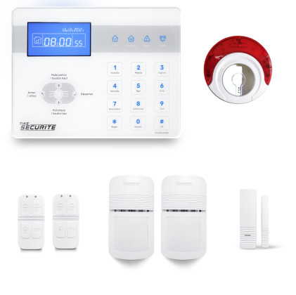 Alarme maison sans fil RTC/IP et option GSM ICE-Bi59