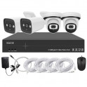 Système vidéosurveillance NVR POE 4 canaux + 2 fusées + 2 dômes + câbles offerts