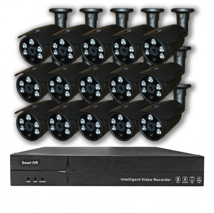 Système vidéosurveillance NVR 15 caméras flash