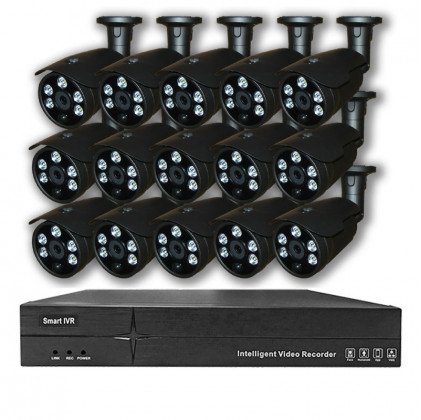 Système vidéosurveillance NVR 15 caméras flash - 16 switchs