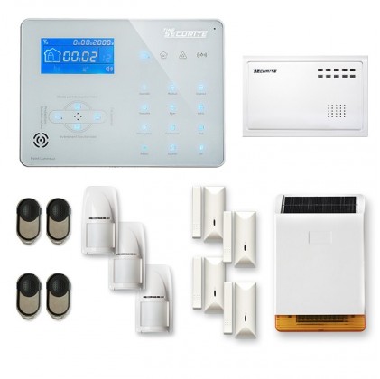 Alarme maison sans fil RTC/IP et option GSM ICE-B LONGUE DISTANCE SOLAIRE