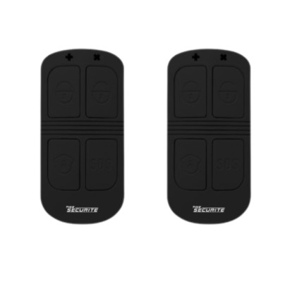 Lot de 2 Télécommandes design 4 fonctions Noire pour Alarme DNBi / ICE-Bi / SHBi