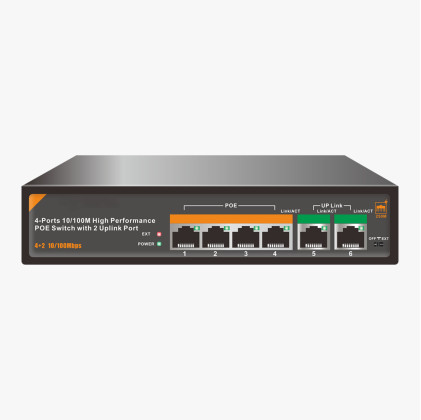 Switch POE 4  10/100 Mbps