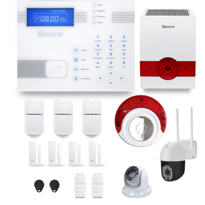 Pack Sécurité Totale – Alarme SHBi + Caméras Intérieure & Extérieure