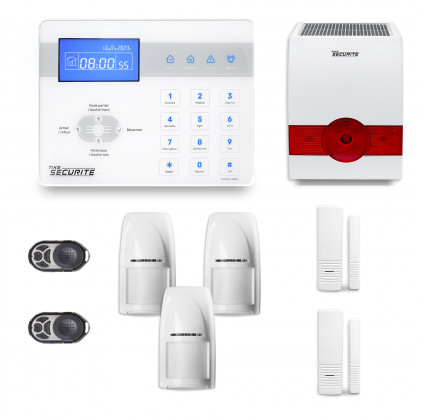 Système alarme maison sans fil compatible Box internet et GSM ICE-B45