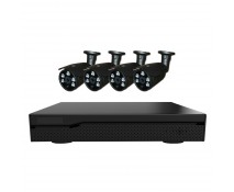 Système vidéosurveillance NVR 6 canaux + 4 caméras flash 5MP