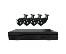 Système vidéosurveillance NVR 6 canaux + 4 caméras flash