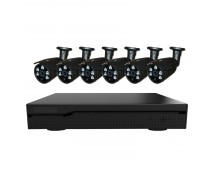 Système vidéosurveillance NVR 6 canaux + 6 caméras flash