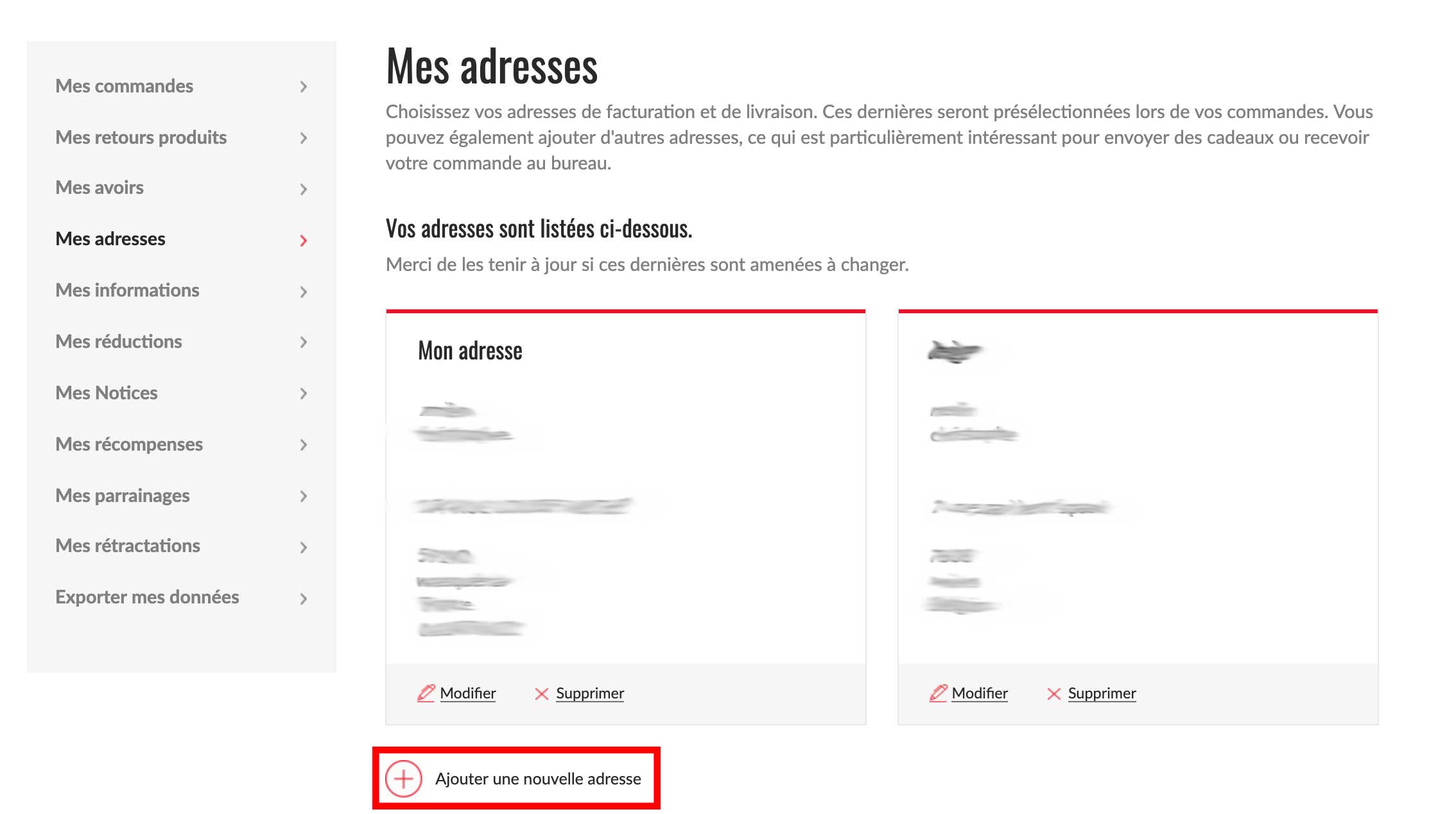 Adresse compte client Tike Sécurité