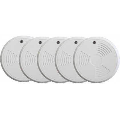 Pack de 5 détecteurs de fumée tike sans fil norme EN14604