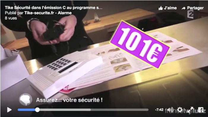 L'alarme DNB Tike Sécurité dans l'émission C au programme de France 2