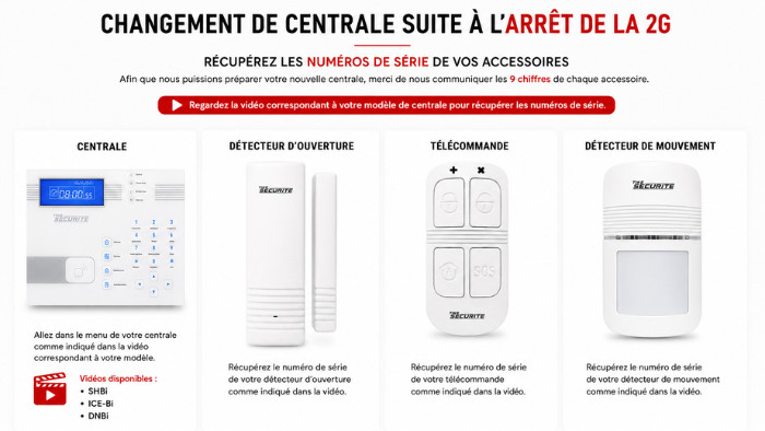Changement de centrale suite à l'arrêt de la 2G : comment récupérer les numéros de série de vos accessoires ?