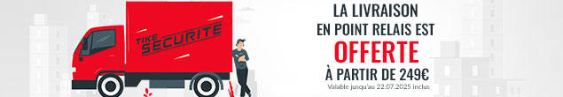SOLDES : Livraison en point relais OFFERTE à partir de 249€ d'achat ! Valable jusqu'au 22/07/2025