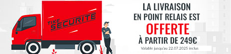 SOLDES : Livraison en point relais OFFERTE à partir de 249€ d'achat ! Valable jusqu'au 22/07/2025