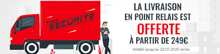 SOLDES : Livraison en point relais OFFERTE à partir de 249€ d'achat ! Valable jusqu'au 22/07/2025
