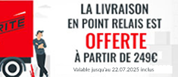 SOLDES : Livraison en point relais OFFERTE à partir de 249€ d'achat ! Valable jusqu'au 22/07/2025