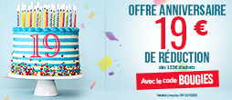ANNIVERSAIRE TIKE SÉCURITÉ : 19€ de remise dès 150€ d’achat avec le code BOUGIES ! Non cumulable – Valable jusqu’au 09/10/2025.