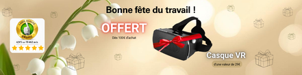 OFFRE SPÉCIALE : Pour tout achat dès 100€ sur tout le site, un casque VR offert. Offre valable jusqu’au 03/05/2026 inclus.