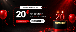 ANNIVERSAIRE TIKE SÉCURITÉ : 20€ de remise dès 300€ d’achat avec le code BOUGIES ! Non cumulable – Valable jusqu’au 11/10/2026.